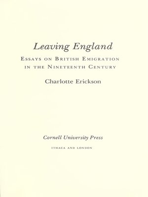 cover image of Leaving England